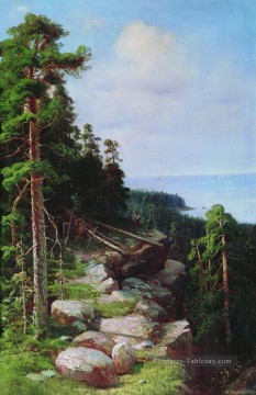 Ivan Ivanovich Shishkin œuvres - sur le remblai 1887 paysage classique Ivan Ivanovitch
